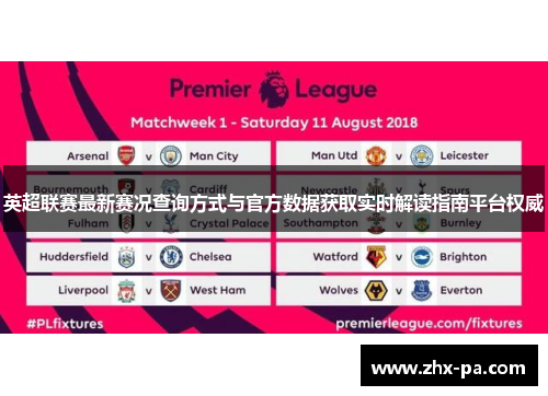 英超联赛最新赛况查询方式与官方数据获取实时解读指南平台权威